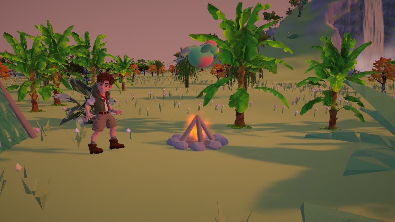 Dusk at the first campfire